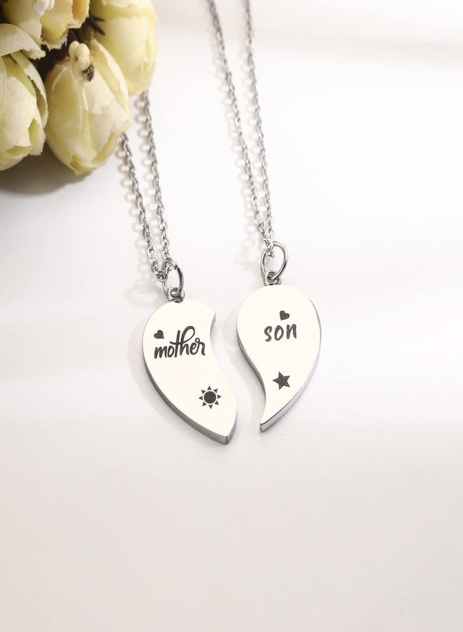 Yonhon Mother Son Necklace Set for 2,Mom Son Matching Necklace for 2 - Image 3